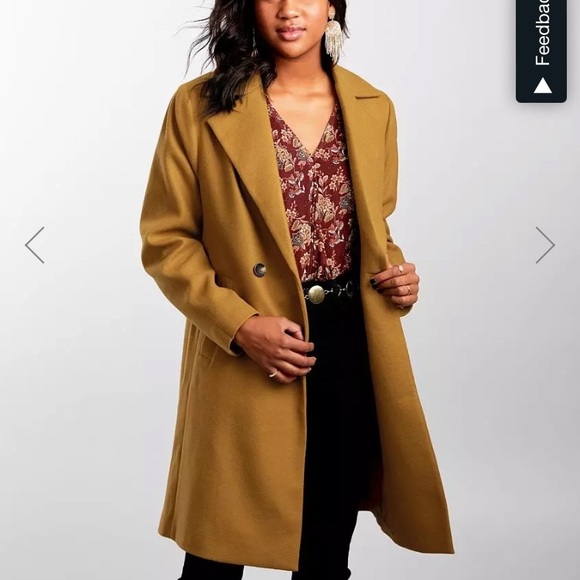 Buckle Jackets & Blazers - Hyfve Mustard Peacoat